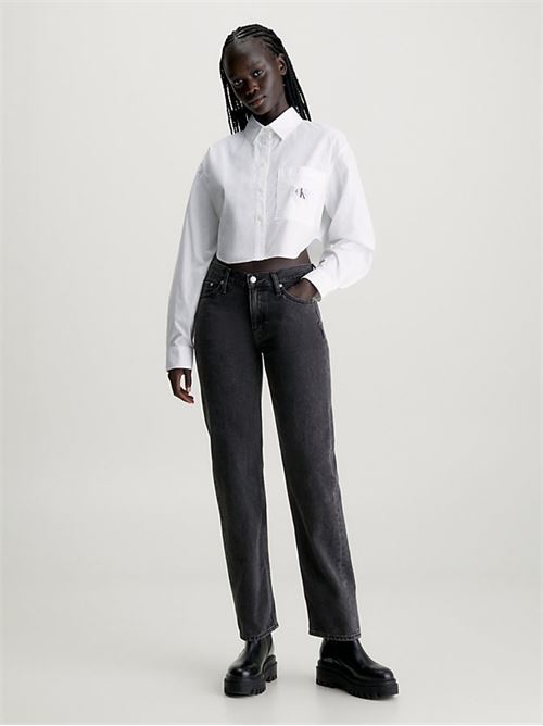woven label cropped ls shirt CALVIN KLEIN JEANS | J20J2226140LB